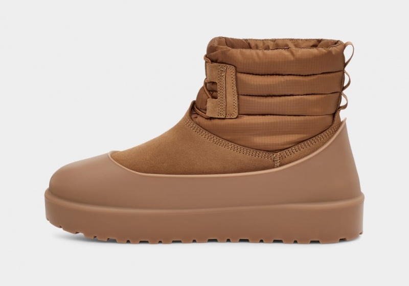 Ugg Classic Mini Spets-Up Weather Stövlar Herr Bruna | Sverige-81529