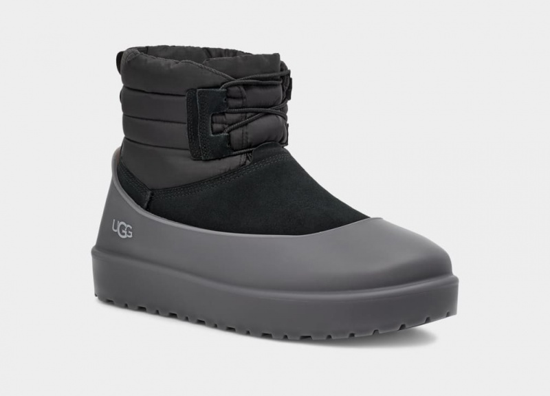 Ugg Classic Mini Spets-Up Weather Stövlar Herr Svarta | Sverige-91463