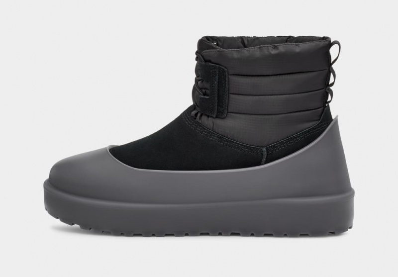 Ugg Classic Mini Spets-Up Weather Stövlar Herr Svarta | Sverige-91463