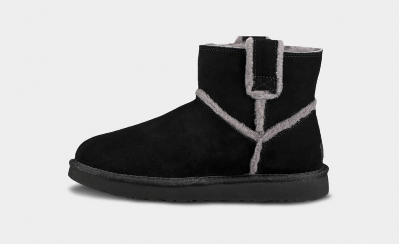 Ugg Classic Mini Spill Seam Stövlar Dam Svarta | Sverige-68710