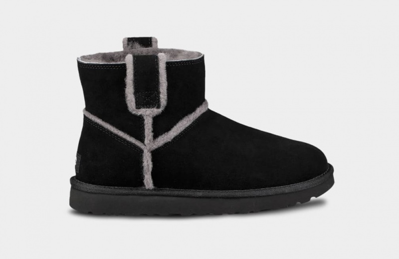 Ugg Classic Mini Spill Seam Stövlar Dam Svarta | Sverige-68710