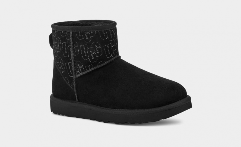 Ugg Classic Mini Stitch Stövlar Dam Svarta | Sverige-01937