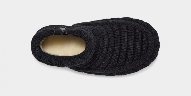 Ugg Classic Mini Tjock Knit Stövlar Dam Svarta | Sverige-18392