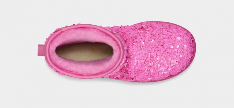 Ugg Classic Mini Tjock Sequin Stövlar Dam Rosa | Sverige-19305