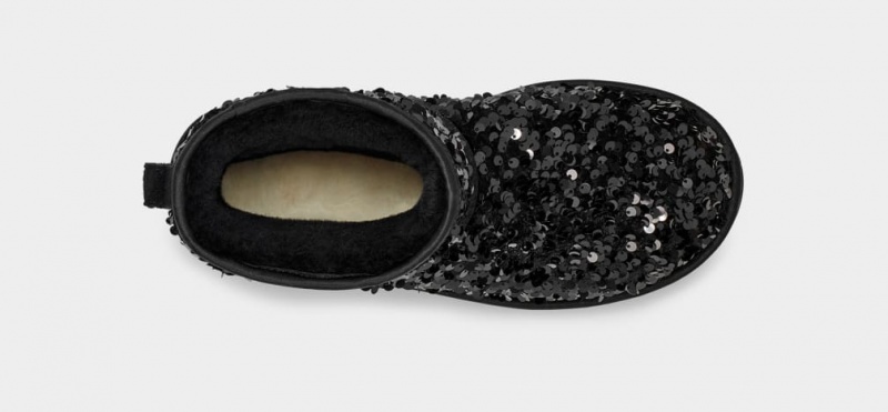 Ugg Classic Mini Tjock Sequin Stövlar Dam Svarta | Sverige-93564