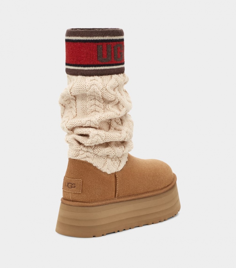 Ugg Classic Tröja Letter Stövlar Dam Bruna | Sverige-96527