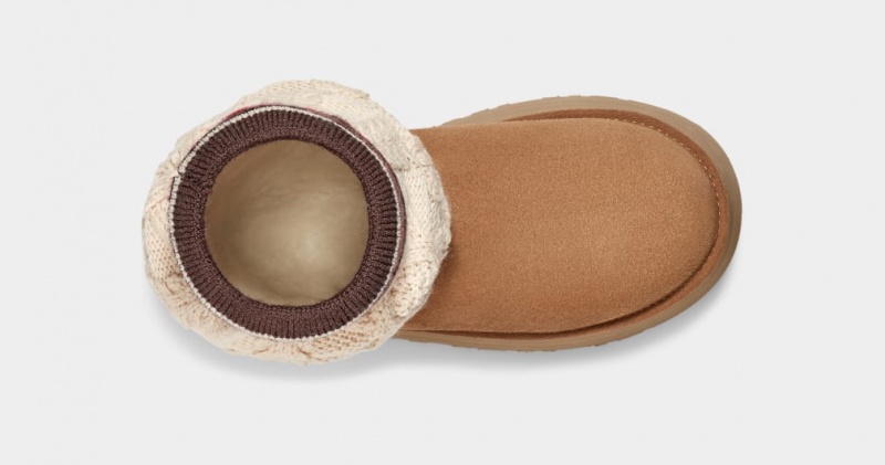 Ugg Classic Tröja Letter Stövlar Dam Bruna | Sverige-96527