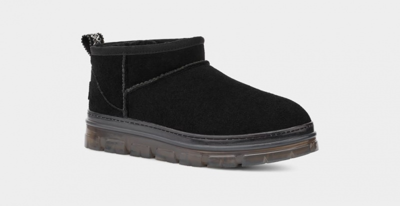 Ugg Classic Ultra Mini Clear Stövlar Dam Svarta | Sverige-85367