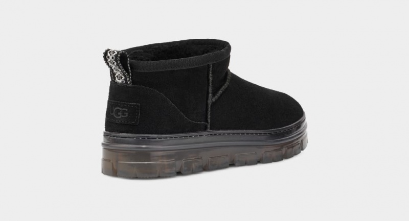 Ugg Classic Ultra Mini Clear Stövlar Dam Svarta | Sverige-85367