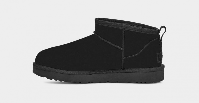 Ugg Classic Ultra Mini Logo Stövlar Dam Svarta | Sverige-49358