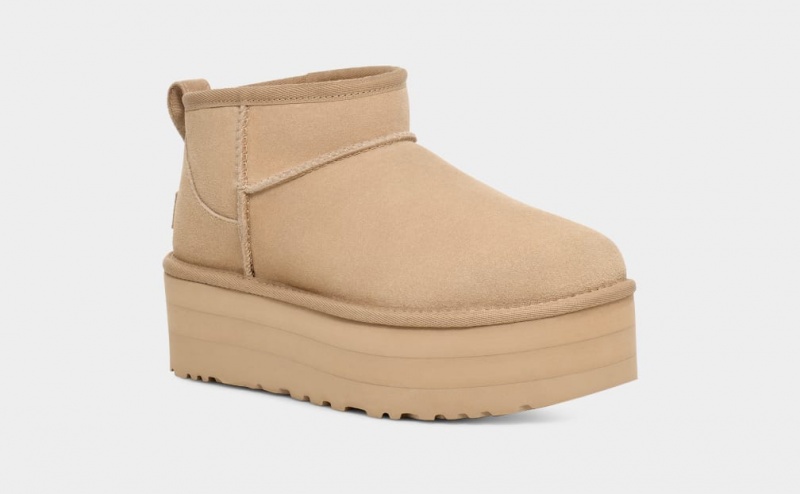 Ugg Classic Ultra Mini Platform Stövlar Dam Senapsgult | Sverige-86013