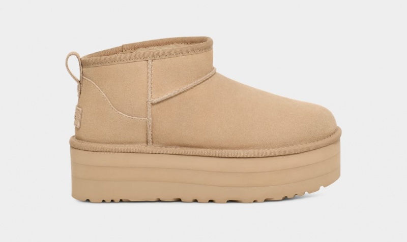 Ugg Classic Ultra Mini Platform Stövlar Dam Senapsgult | Sverige-86013