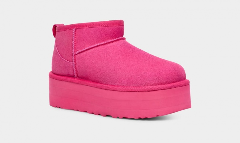 Ugg Classic Ultra Mini Platform Stövlar Dam Rosa | Sverige-19274