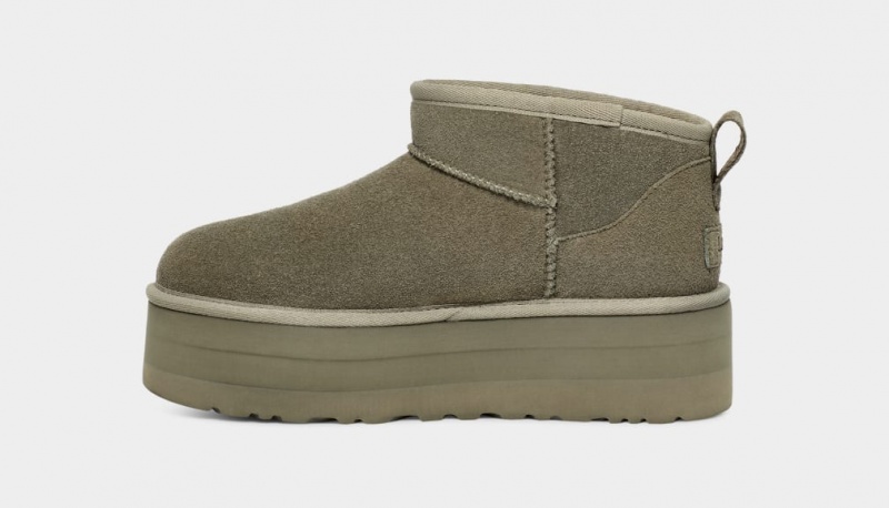 Ugg Classic Ultra Mini Platform Stövlar Dam Gröna | Sverige-54372