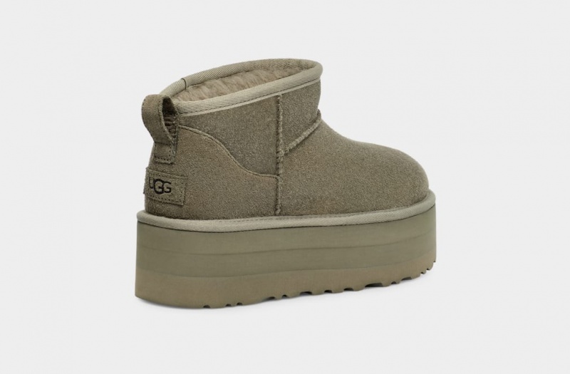 Ugg Classic Ultra Mini Platform Stövlar Dam Gröna | Sverige-54372