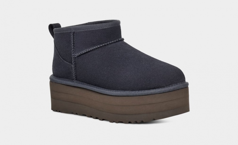 Ugg Classic Ultra Mini Platform Stövlar Dam Blå | Sverige-23597