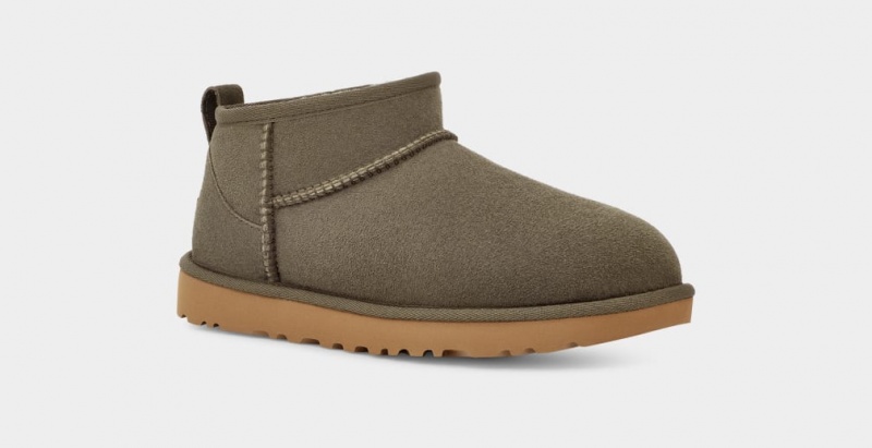 Ugg Classic Ultra Mini Stövlar Dam Olivgröna | Sverige-17308