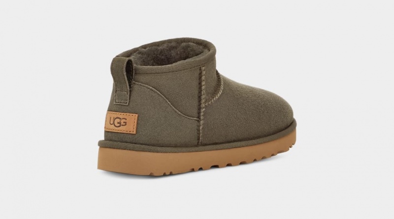 Ugg Classic Ultra Mini Stövlar Dam Olivgröna | Sverige-17308