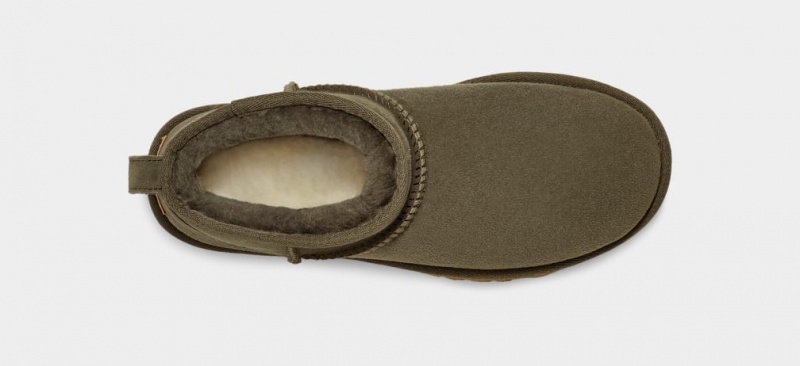 Ugg Classic Ultra Mini Stövlar Dam Olivgröna | Sverige-17308