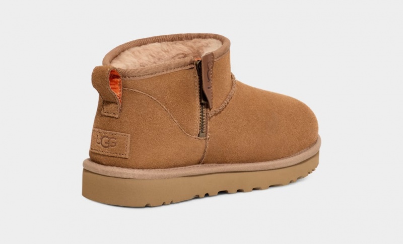 Ugg Classic Ultra Mini Zip Stövlar Herr Bruna Orange | Sverige-50932