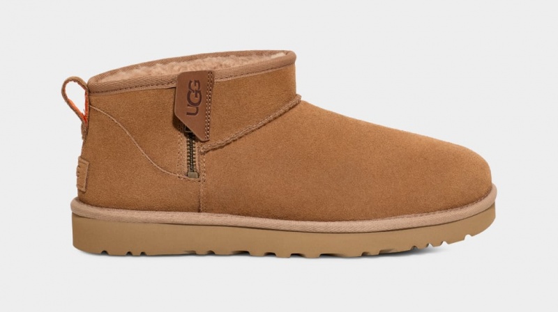 Ugg Classic Ultra Mini Zip Stövlar Herr Bruna Orange | Sverige-50932