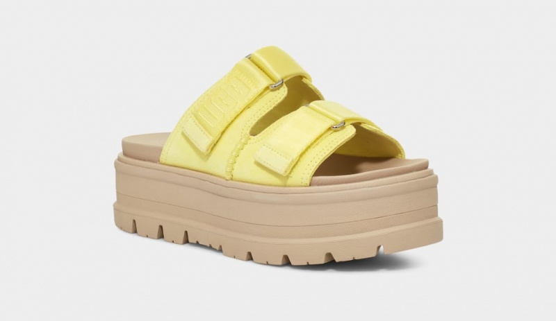 Ugg Clem Mocka Badtofflor Sandaler Dam Citron Ljusgröna | Sverige-39547