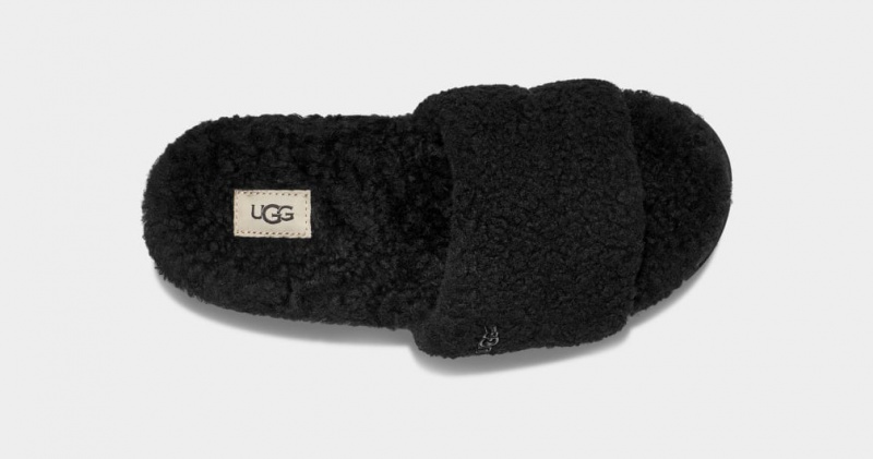 Ugg Cozetta Curly Tofflor Dam Svarta | Sverige-08214