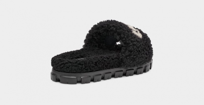 Ugg Cozetta Curly Tryck Tofflor Dam Svarta | Sverige-92476