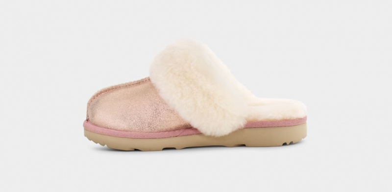 Ugg Cozy II Metallic Glitter Tofflor Barn Rosa Guld | Sverige-70564