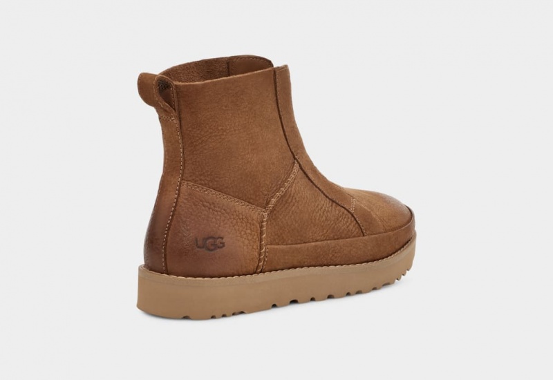 Ugg Deconstructed Front Zip Korta Stövlar Dam Bruna | Sverige-95261