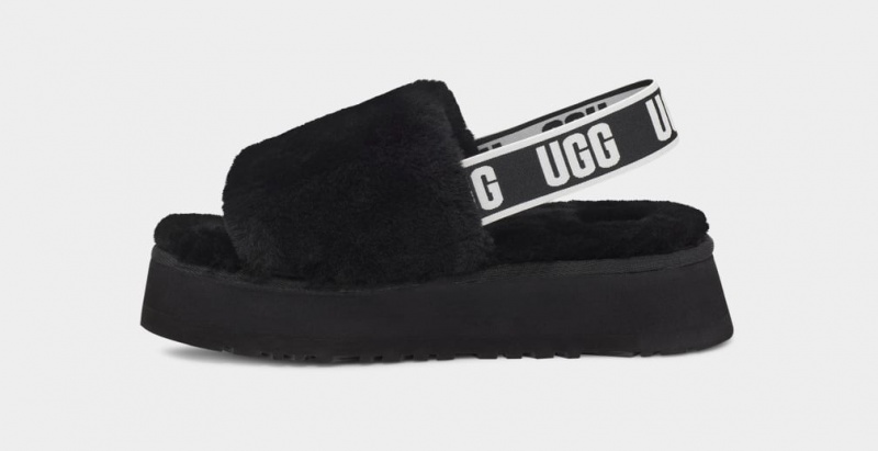 Ugg Disco Badtofflor Tofflor Dam Svarta | Sverige-53081