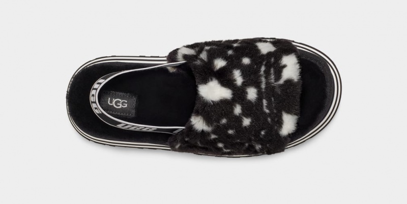 Ugg Disco Checks Badtofflor Tofflor Dam Svarta Vita | Sverige-25076