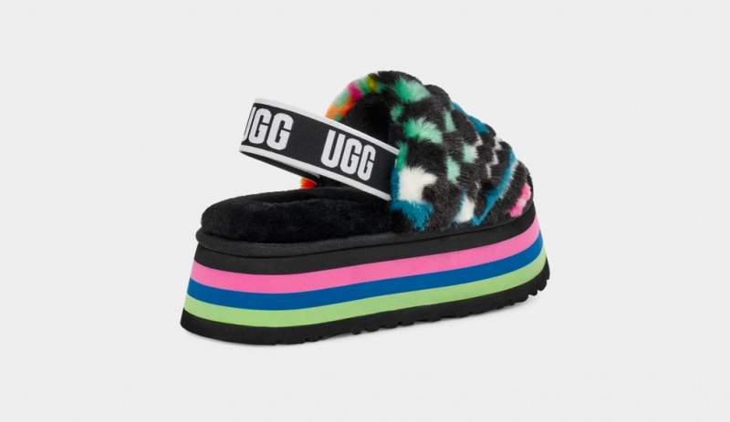 Ugg Disco Checks Badtofflor Tofflor Dam Svarta Olika Färger | Sverige-21749