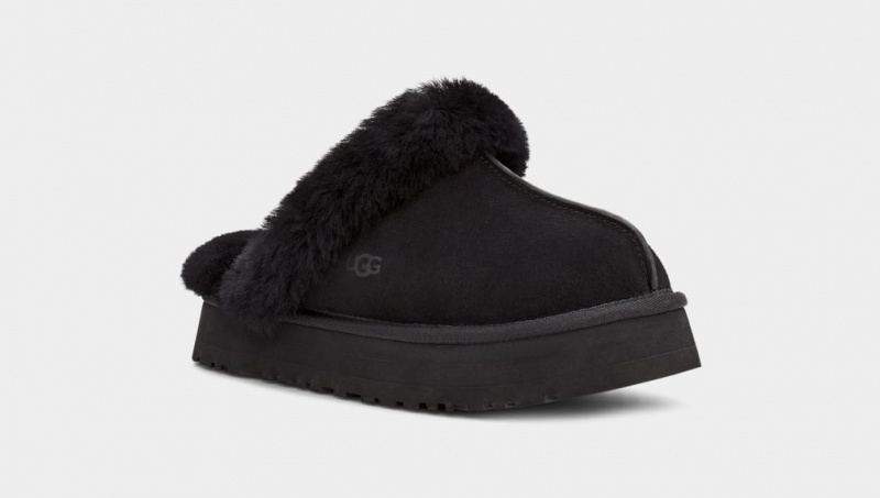 Ugg Disquette Tofflor Dam Svarta | Sverige-79260