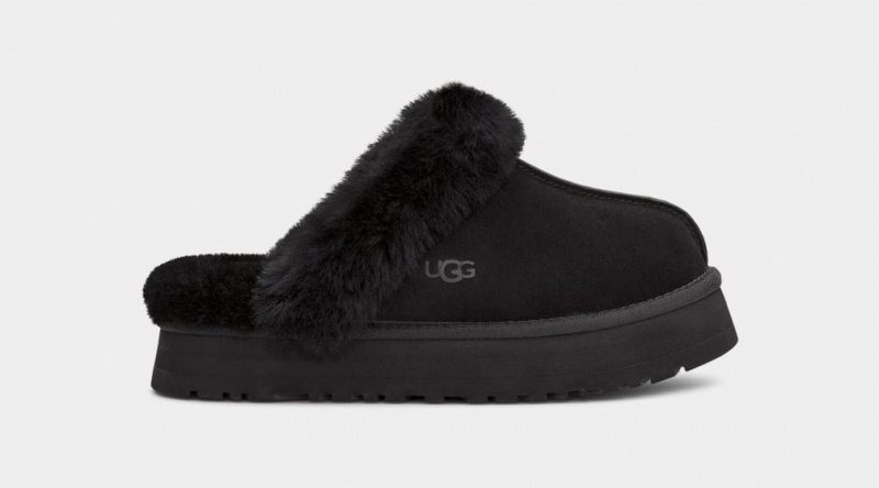 Ugg Disquette Tofflor Dam Svarta | Sverige-79260