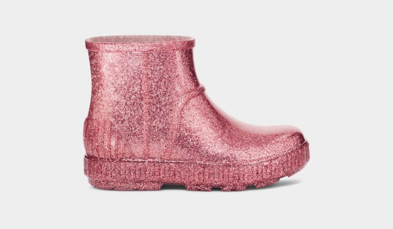 Ugg Drizlita Glitter Gummistövlar Barn Rosa | Sverige-05619