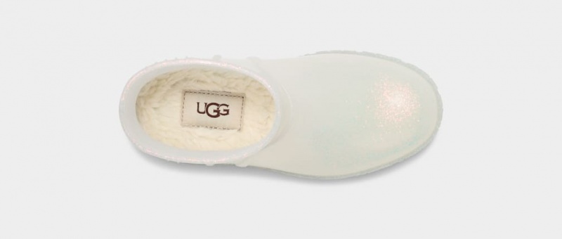 Ugg Drizlita Glitter Gummistövlar Barn Vita | Sverige-09853