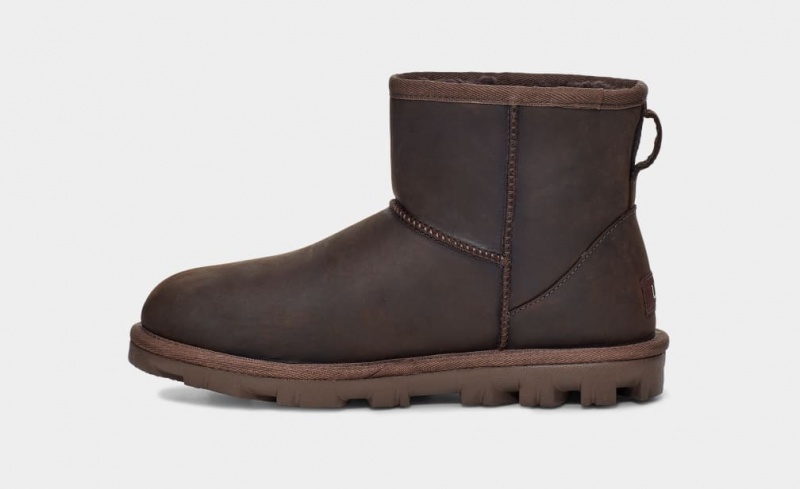 Ugg Essential Mini Läder Stövlar Dam Choklad | Sverige-94261