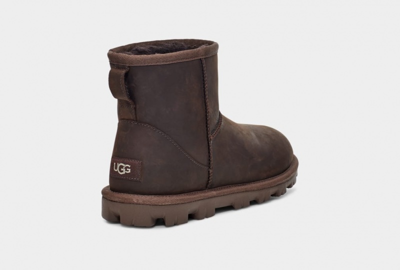 Ugg Essential Mini Läder Stövlar Dam Choklad | Sverige-94261