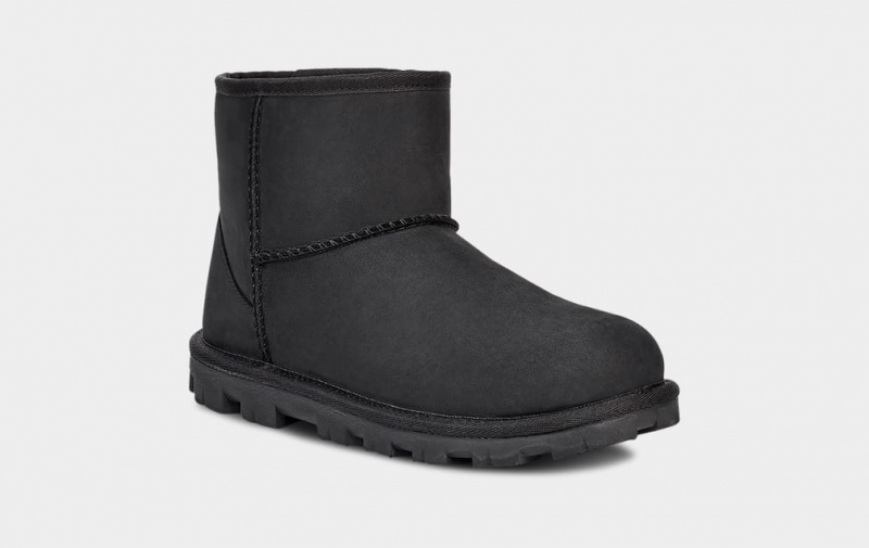 Ugg Essential Mini Läder Stövlar Dam Svarta | Sverige-39741