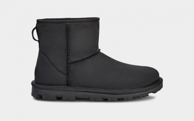 Ugg Essential Mini Läder Stövlar Dam Svarta | Sverige-39741