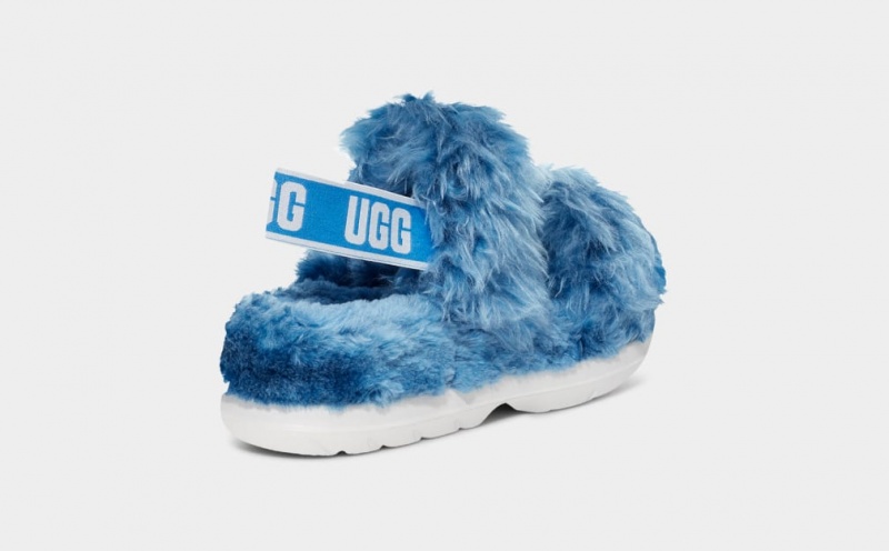 Ugg Fluff Sugar Sandaler Dam Blå | Sverige-97580