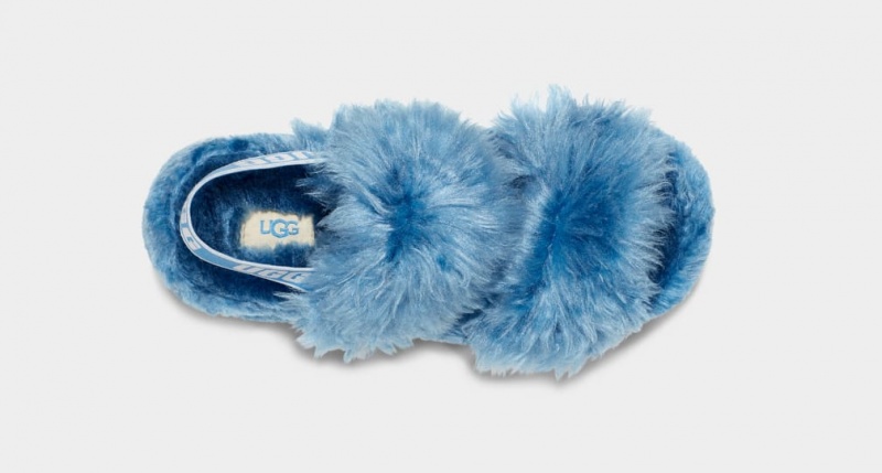 Ugg Fluff Sugar Sandaler Dam Blå | Sverige-97580