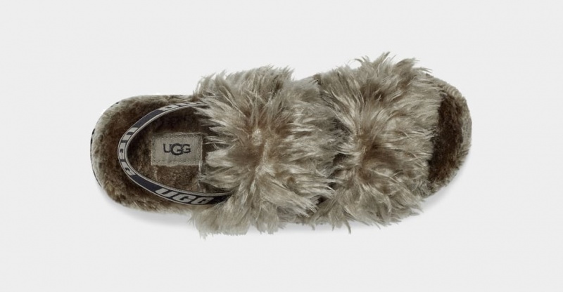 Ugg Fluff Sugar Sandaler Dam Olivgröna | Sverige-05128