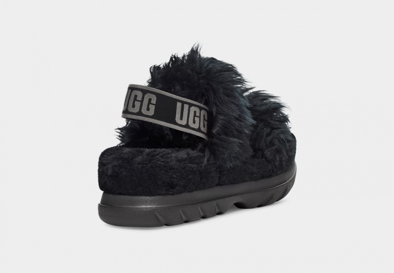 Ugg Fluff Sugar Sandaler Dam Svarta | Sverige-13825