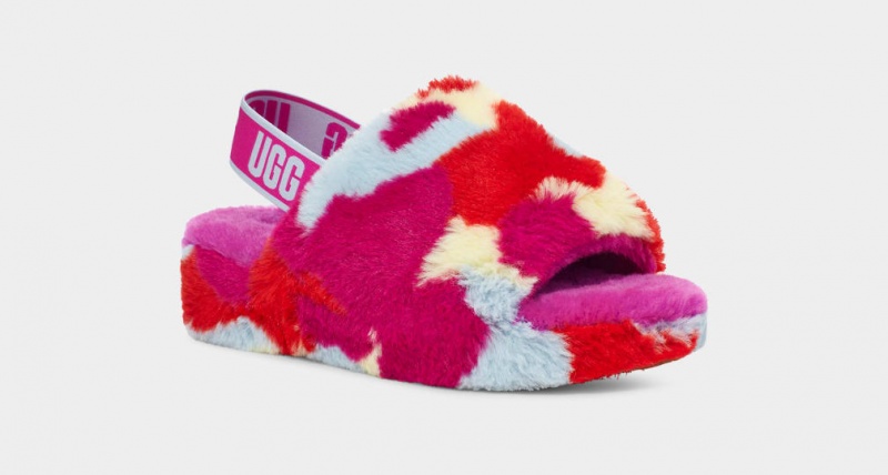 Ugg Fluff Yeah Camopop Tofflor Dam Rosa | Sverige-86395