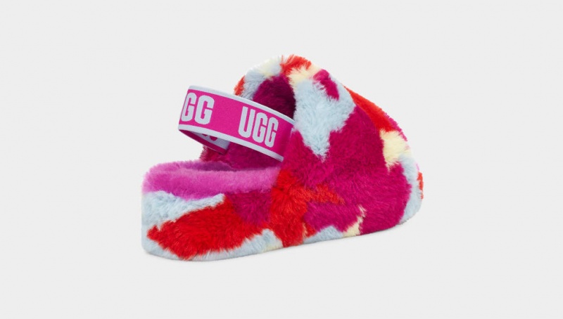 Ugg Fluff Yeah Camopop Tofflor Dam Rosa | Sverige-86395