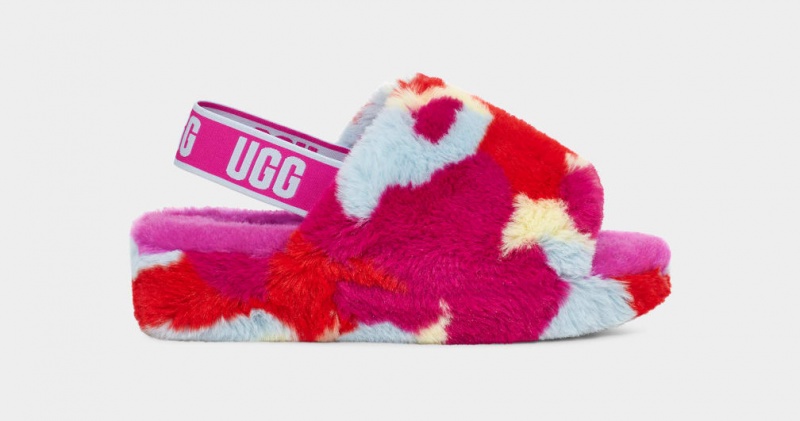 Ugg Fluff Yeah Camopop Tofflor Dam Rosa | Sverige-86395