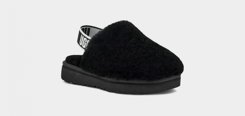 Ugg Fluff Yeah Clog Tofflor Barn Svarta | Sverige-10876