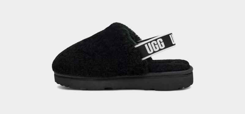 Ugg Fluff Yeah Clog Tofflor Barn Svarta | Sverige-10876